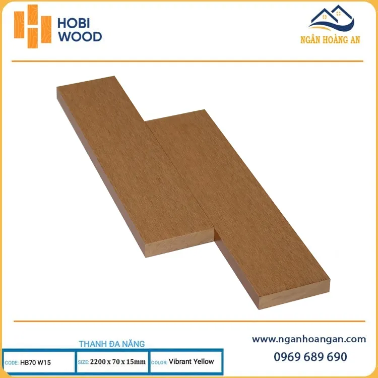Thanh Lam Đa Năng Gỗ Nhựa Ngoài Trời Hobiwood HB70W15 